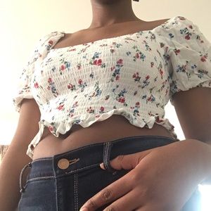 White forever 21 crop top